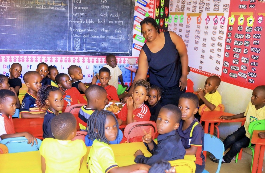 Loving Hands Kindergarten and Primary School pupils and staff