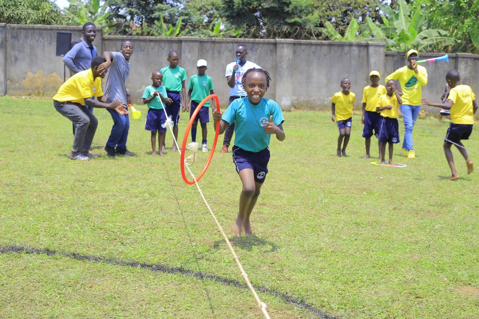 Children taking part in sports at Loving Hands Kindergarten and Primary School